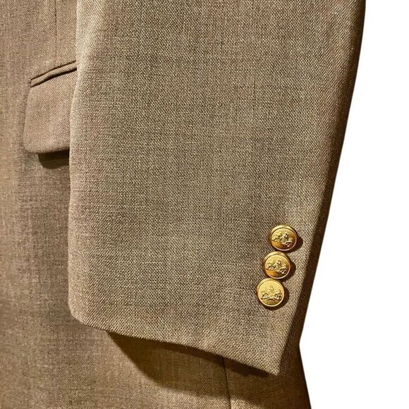 Stafford Tweed Tan Suit Jacket Sports Coat Blazer Men’s 42R - Picture 3 of 6